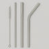 Set de 4 pailles en inox réutilisables + goupillon de nettoyage