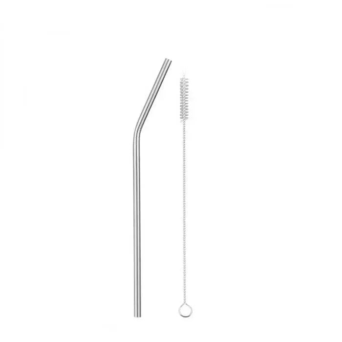 Set de 4 pailles en inox réutilisables + goupillon de nettoyage - BOXINOX