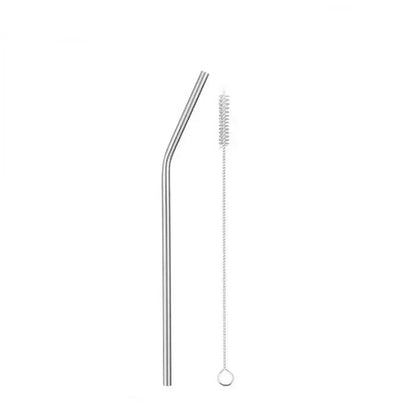 Set de 4 pailles en inox réutilisables + goupillon de nettoyage - BOXINOX