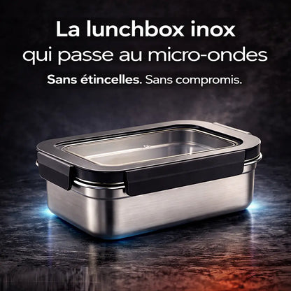 Boîtes MICRO-ONDABLES en acier inoxydable 304, étanches et empilables.