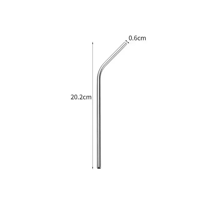 Set de 4 pailles en inox réutilisables + goupillon de nettoyage - BOXINOX