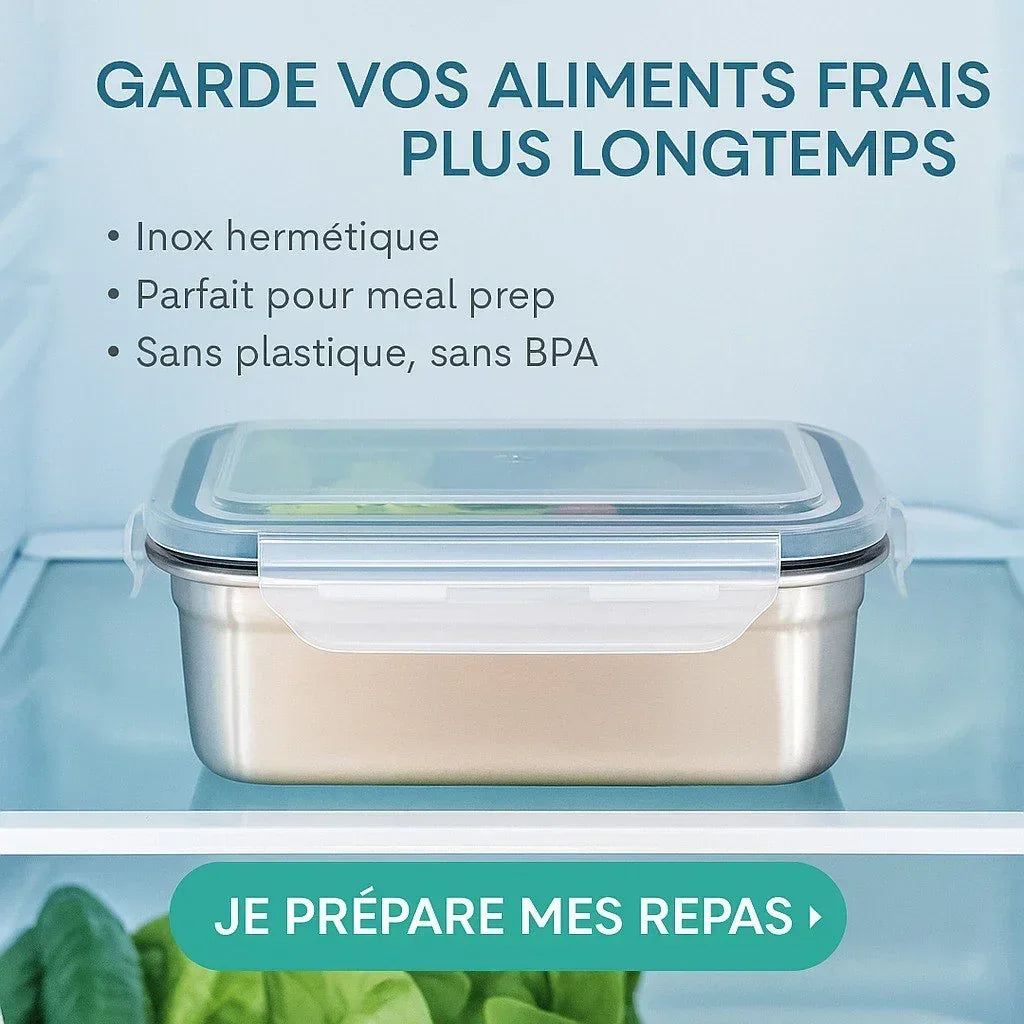 Boîtes MICRO-ONDABLES en acier inoxydable 304, étanches et empilables. - BOXINOX